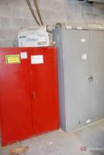 (2) Cabinets with contents, set of lockers