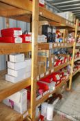 Contents of Racks inc Circuitbreakers, valves, gaskets, bulbs, filters, etc
