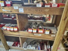 Contents of Shelving inc pipe adaptors, etc