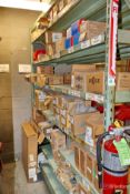 Shelving unit and contents inc Bearings, electrode tips, helicoil, etc