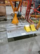 Aluminum Dock Plate, Trailer Jack Stand, (2) Wheel Chucks