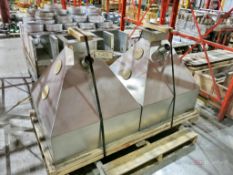 (2) Davis Standard Stainless Steel Surge Bins