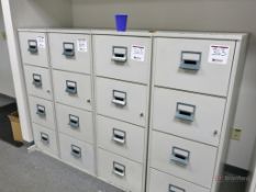 (4) Vertical Fireproof File Cabinets