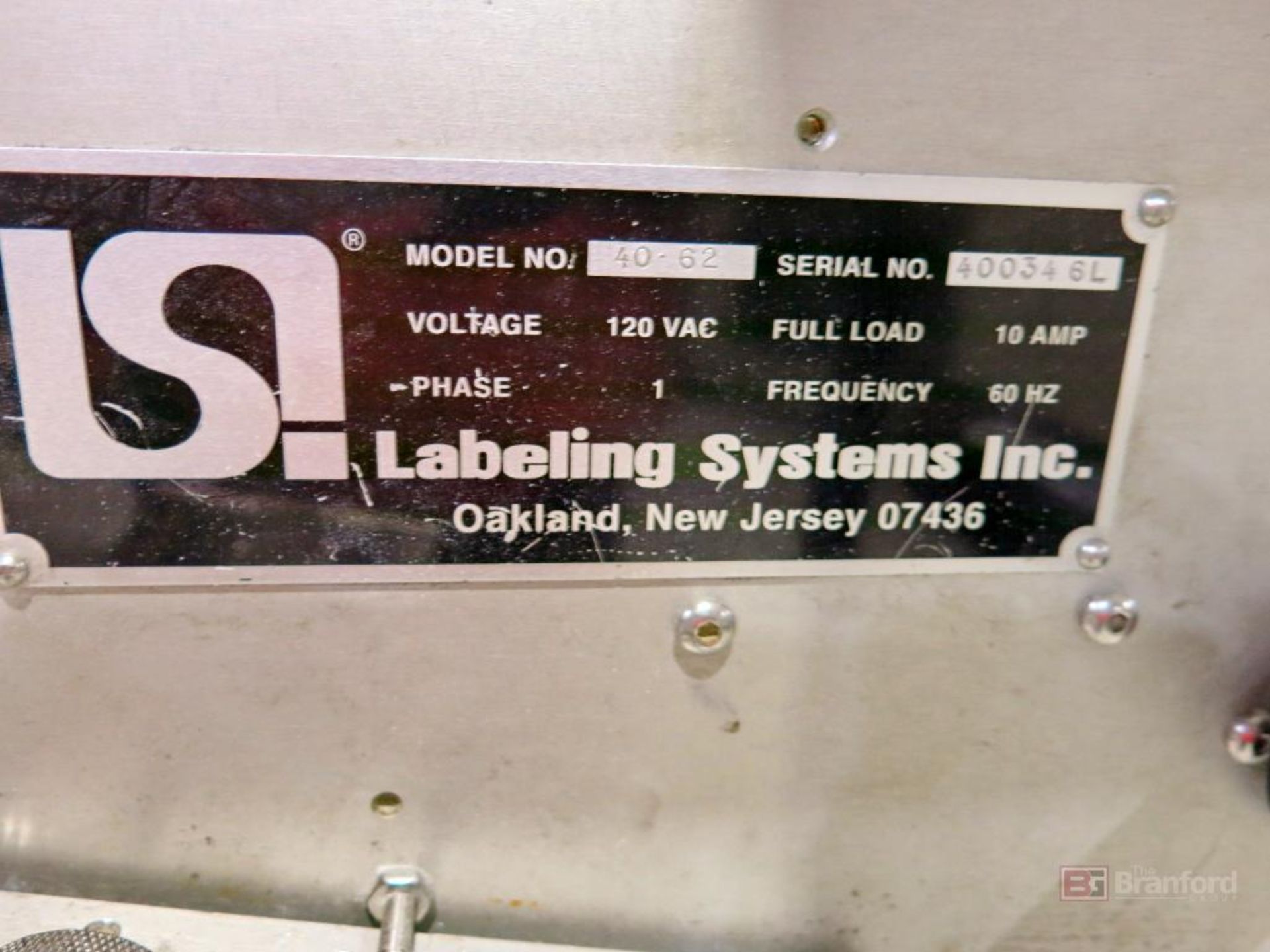 LSI Model 40-62 Label Applicating System w/ LSI Digital Controls - Image 4 of 5