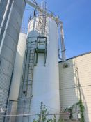 Peabody TecTank Approx. 36' T x 12' Dia. Resin Storage Silo