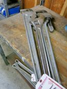 Lot of Assorted Pipe and Adjustable Wrenches