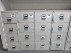 (4) Vertical Fireproof File Cabinets