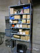Medium Duty Rack, (4) Small Parts Bins, w/ Contents