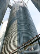 Brock 36' T x 12' Dia Resin Storage Silo, Funnel Base, Bolt-together Construction