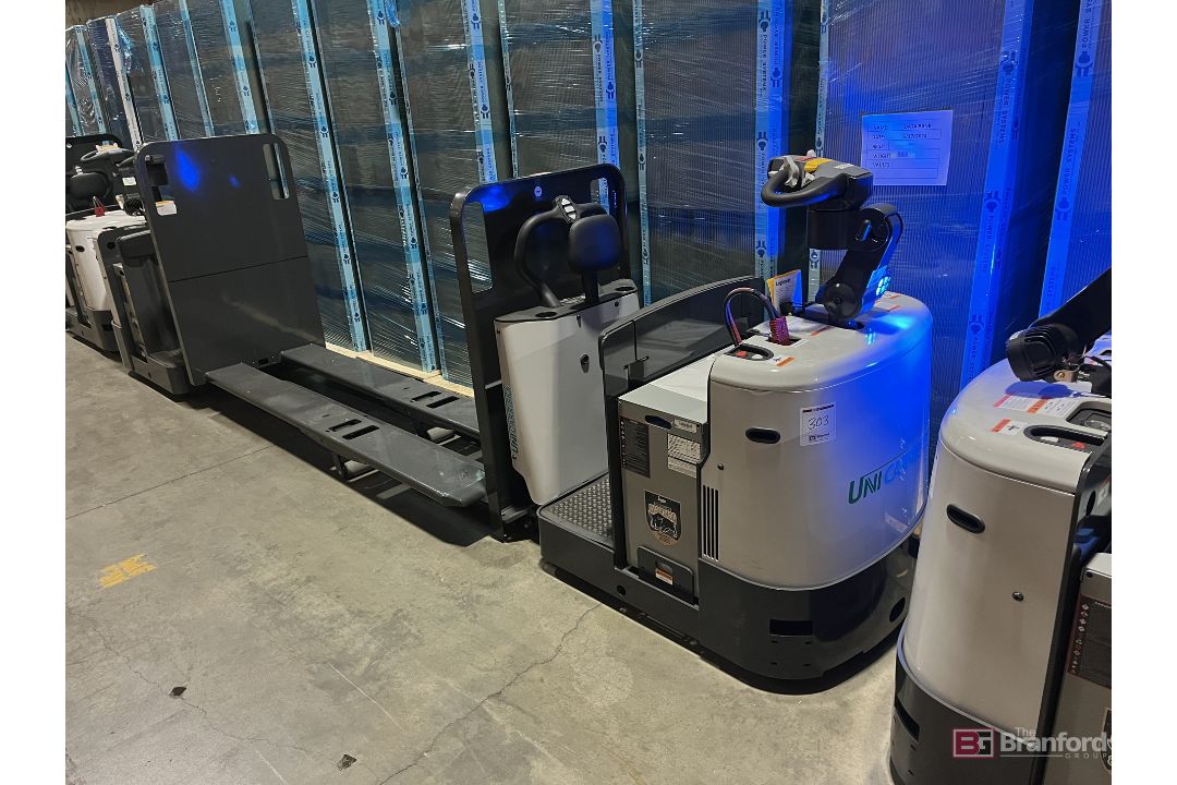 UniCarriers Electric Center Ride Pallet Jack w/ 96" Forks; Model: SPXE2W3G80V - Image 1 of 6