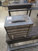 Lot of Drill Bits w/ Cabinet