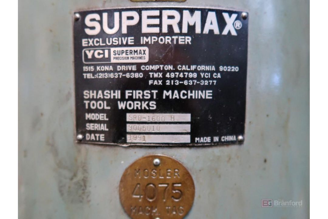 Supermax Heavy Duty Drill Press Model SRD-1600 H - Image 5 of 9