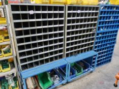 (2) Steel Organizer On Rolling Carts (With Content)
