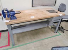 Tennsco Butcher Block Top Work Bench