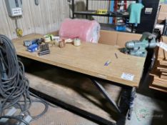 Wood Top Work Bench (NOTE: Contents Not Included)