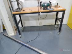 Butcher Block Top Rolling Work Bench