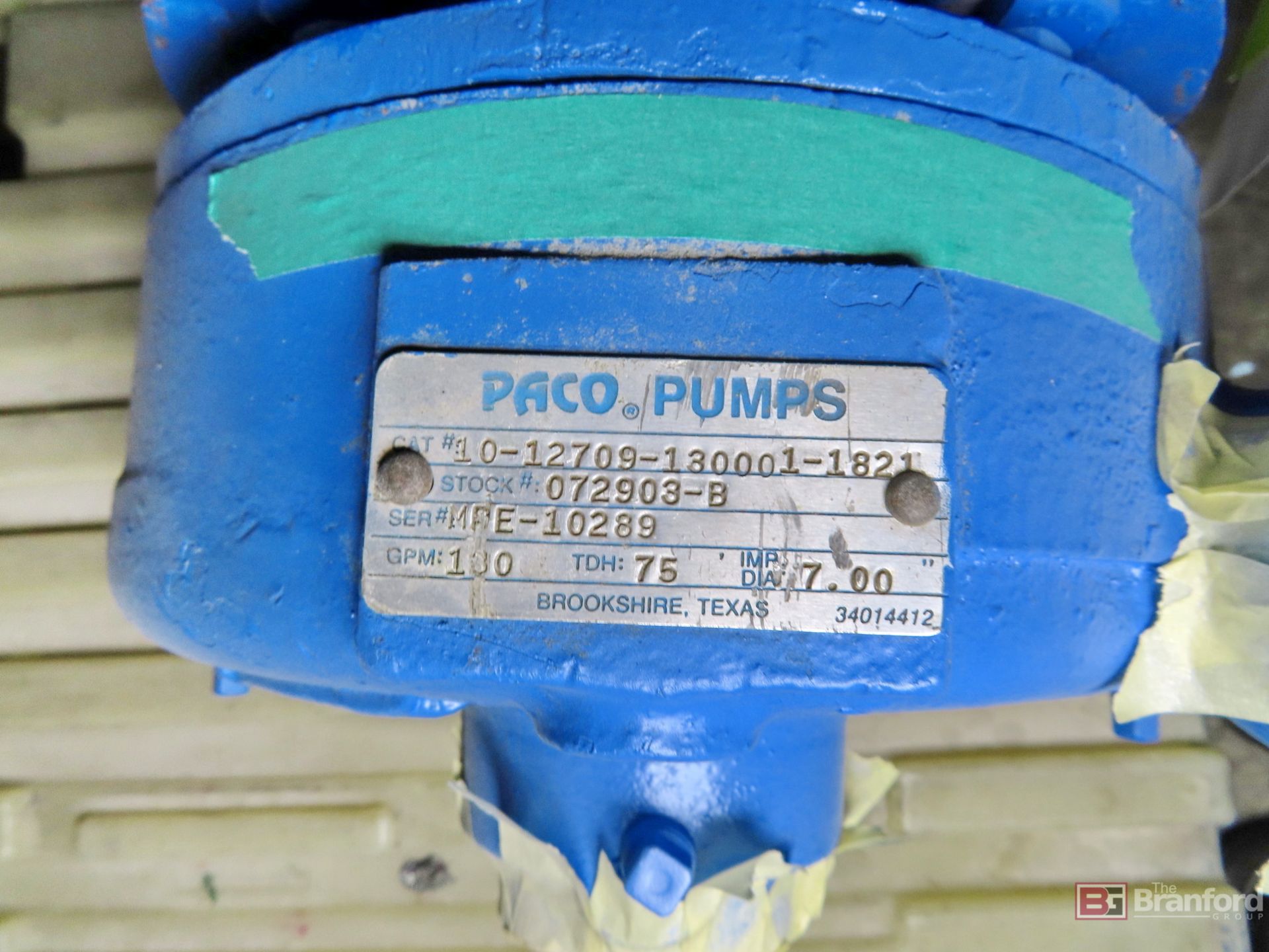 Paco Pumps Mdl. 10-12709-130001-1821 15-HP 100-GPM Centrifugal Pump - Image 2 of 2