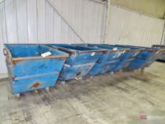 (5) 75 X 36 X 36 Rolling Hoppers