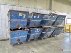 (8) 75 X 36 X 36 Rolling Hoppers