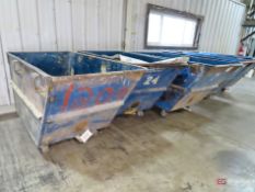 (5) 75 X 36 X 36 Rolling Hoppers