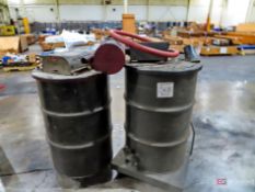 (2) Clarke DWD Pneumatic 55-Gal. Drum Vacuums