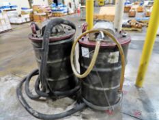 (2) Clarke DWD Pneumatic 55-Gal. Drum Vacuums