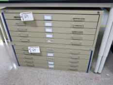Lot of (4) 5-Drawr Flat File Cabinets