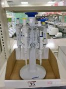Lot of (6) Eppendorf Research Plus Variable ML Pipettes w/ Stands