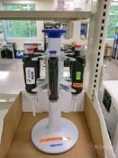 Lot of (6) Ergo One Variable ML Pipettes w/ Eppendorf Stands