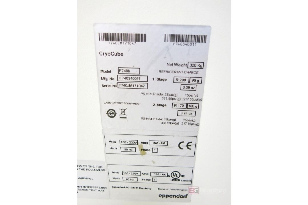Eppendorf Cryo Cube Model F740H -80 Lab Freezer - Image 3 of 3