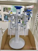 Lot of (6) Eppendorf Research Plus Variable ML Pipettes w/ Stands