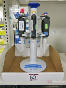 Lot of (6) Ergo 1 Various ML Pipettes w/ Eppendorf Stands