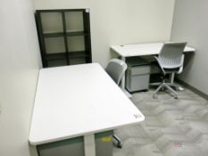 (3) Autonomous Electric Rising Desks w/ (3) Steelcase Office Chairs