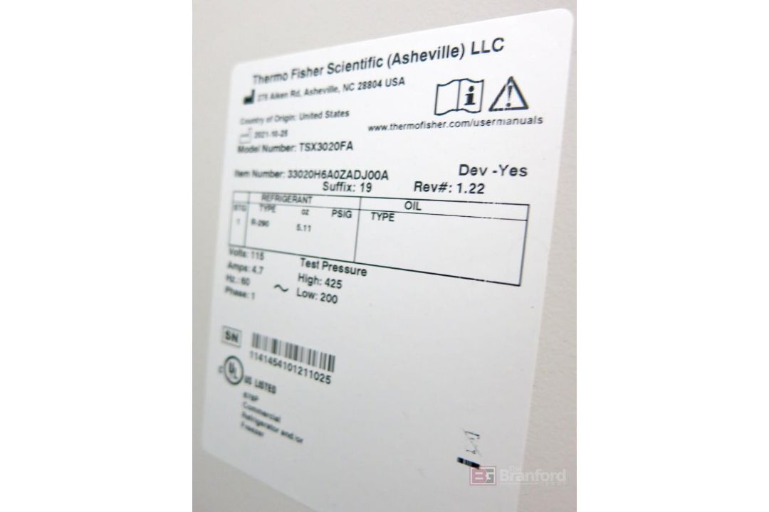 2021 Thermo Scientific TSX Series Model TSX 3020FA Minus 20 Lab Freezer - Image 3 of 3