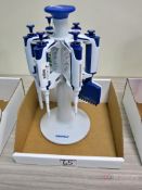 Lot of (6) Rainin Pipettes Lite XLS Various ML w/ Eppendorf Stand