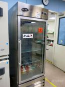 Saba Model S-23RG Single Door Glass Front Lab Refrigerator