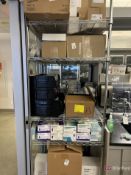Lot consisting of (1) NSF Metal Storage Rack w/ Contents