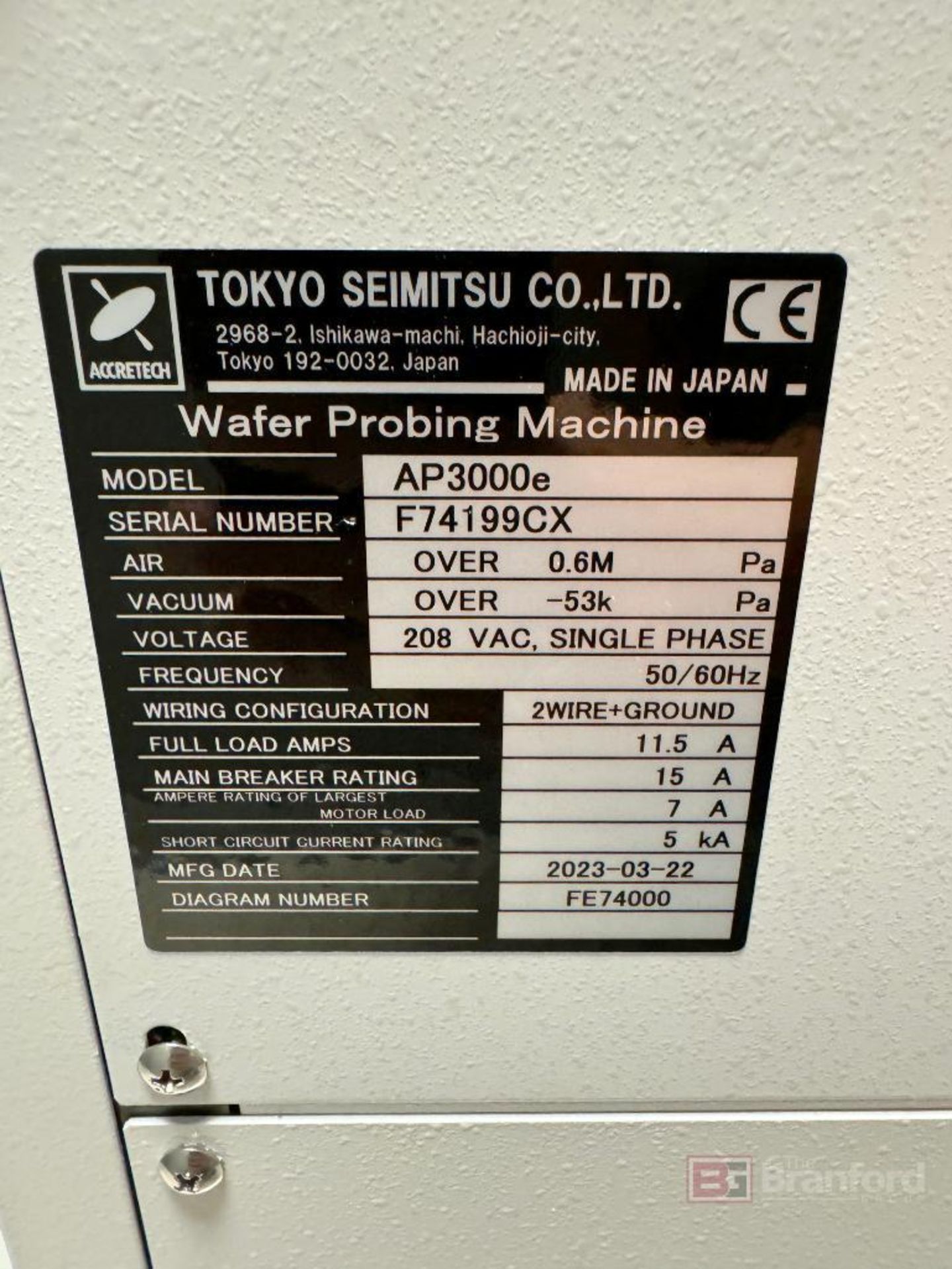 Accretech AP3000e Wafer Probing Machine - Image 20 of 21