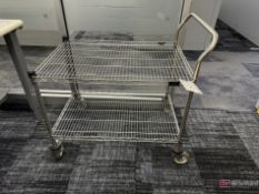 2-Shelf rolling metro cart
