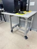 Eaton Adjustable height workbench on casters