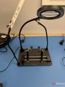 EOOKU magnifying glass & magnetic stand w/ clip arms