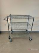 3-Shelf rolling metro rack
