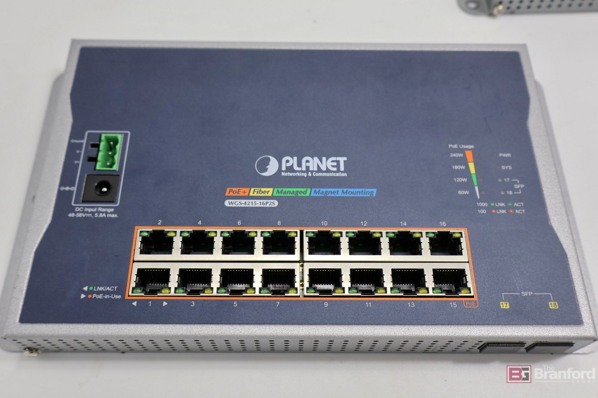 (2) Planet Networking & CommunicationWGS-4215-16P2S; 16-Port Wall-Mount Managed Ethernet Switch - Image 4 of 5