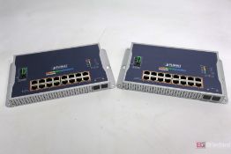 (2) Planet Networking & CommunicationWGS-4215-16P2S; 16-Port Wall-Mount Managed Ethernet Switch