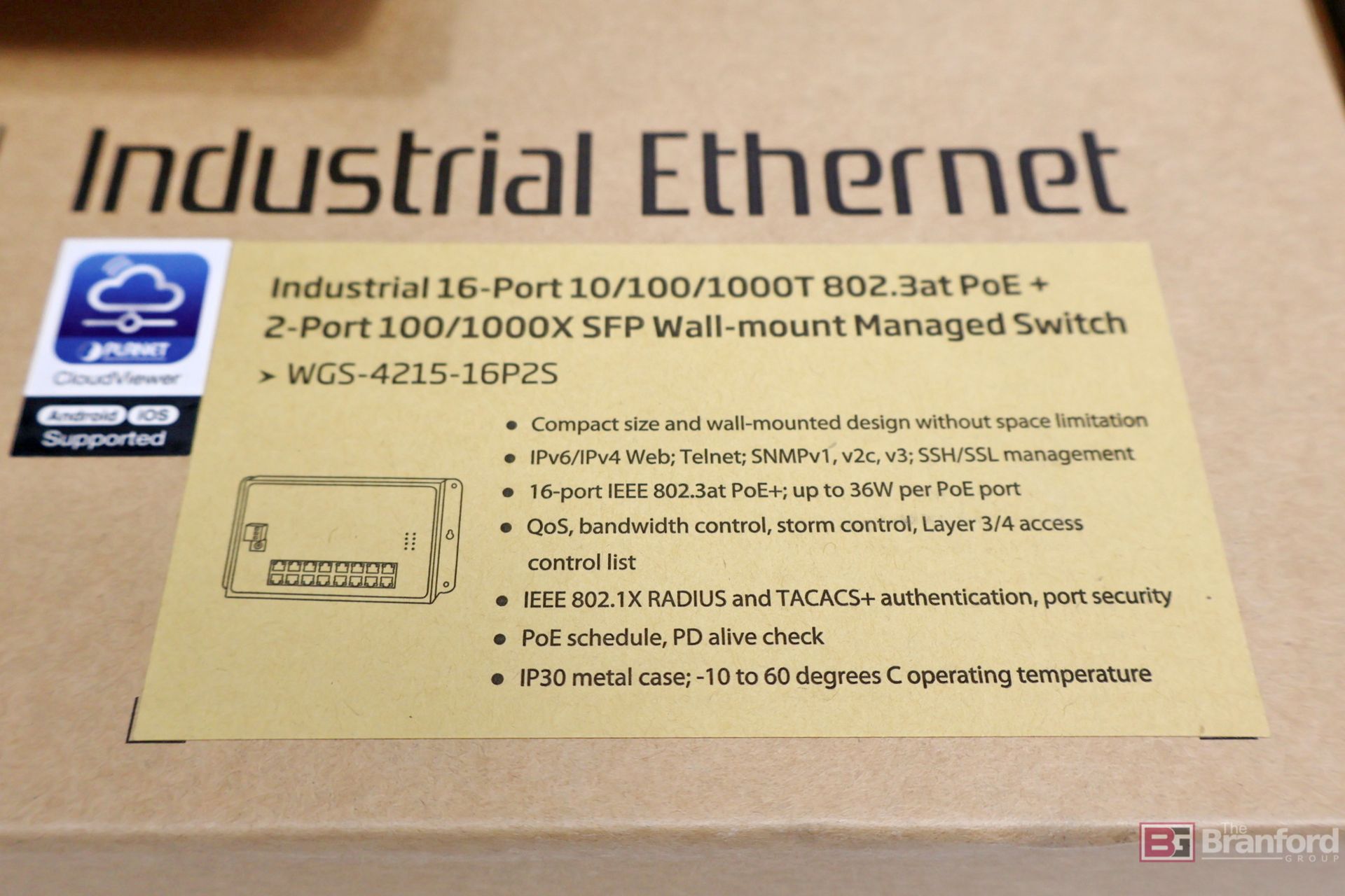 (2) Planet Networking & Communication WGS-4215-16P2S; 16-Port Wall-Mount Managed Ethernet Switch - Image 3 of 4