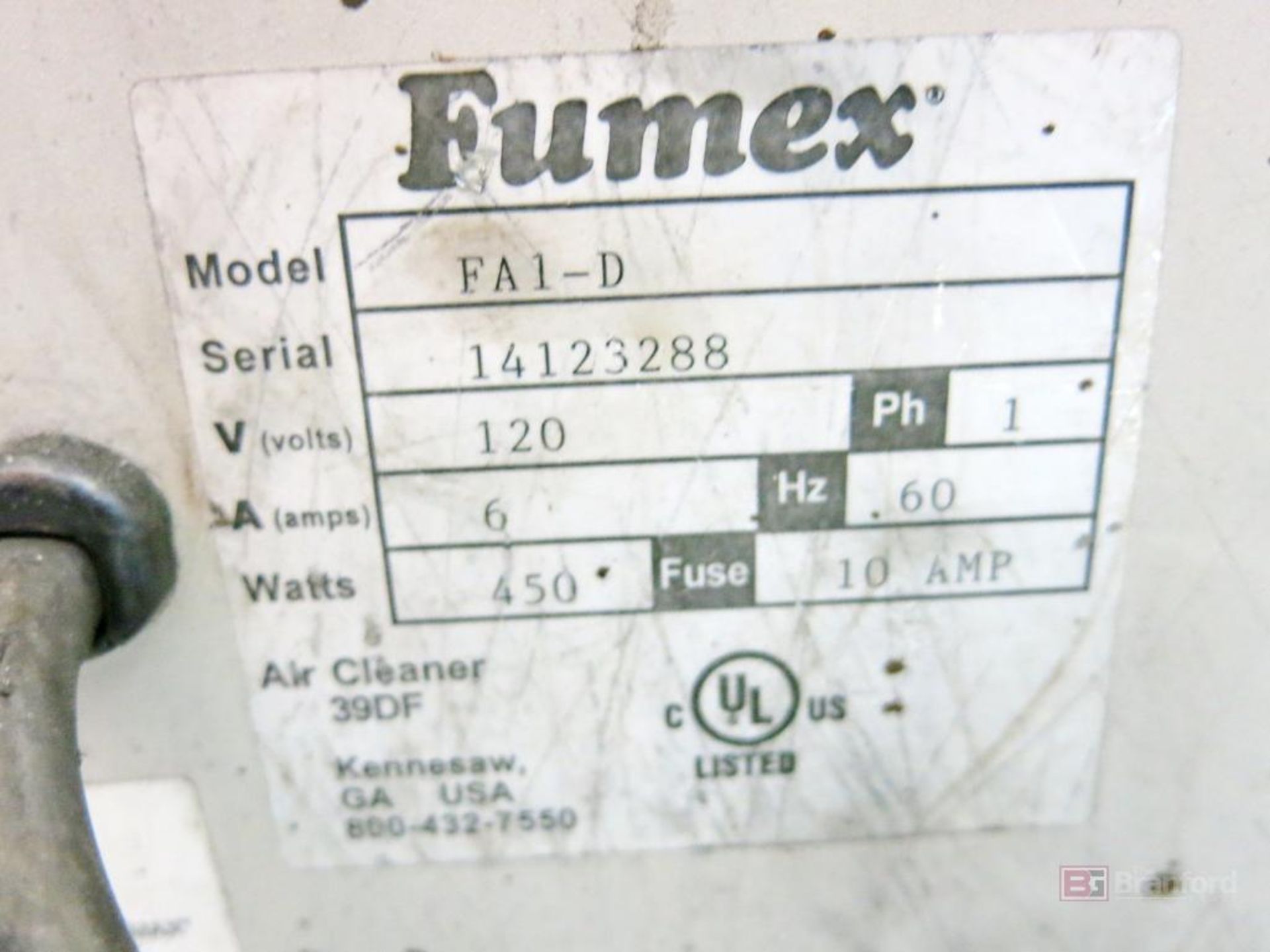 (2) Fumex Model FA1-D Fume Extractors - Image 2 of 2