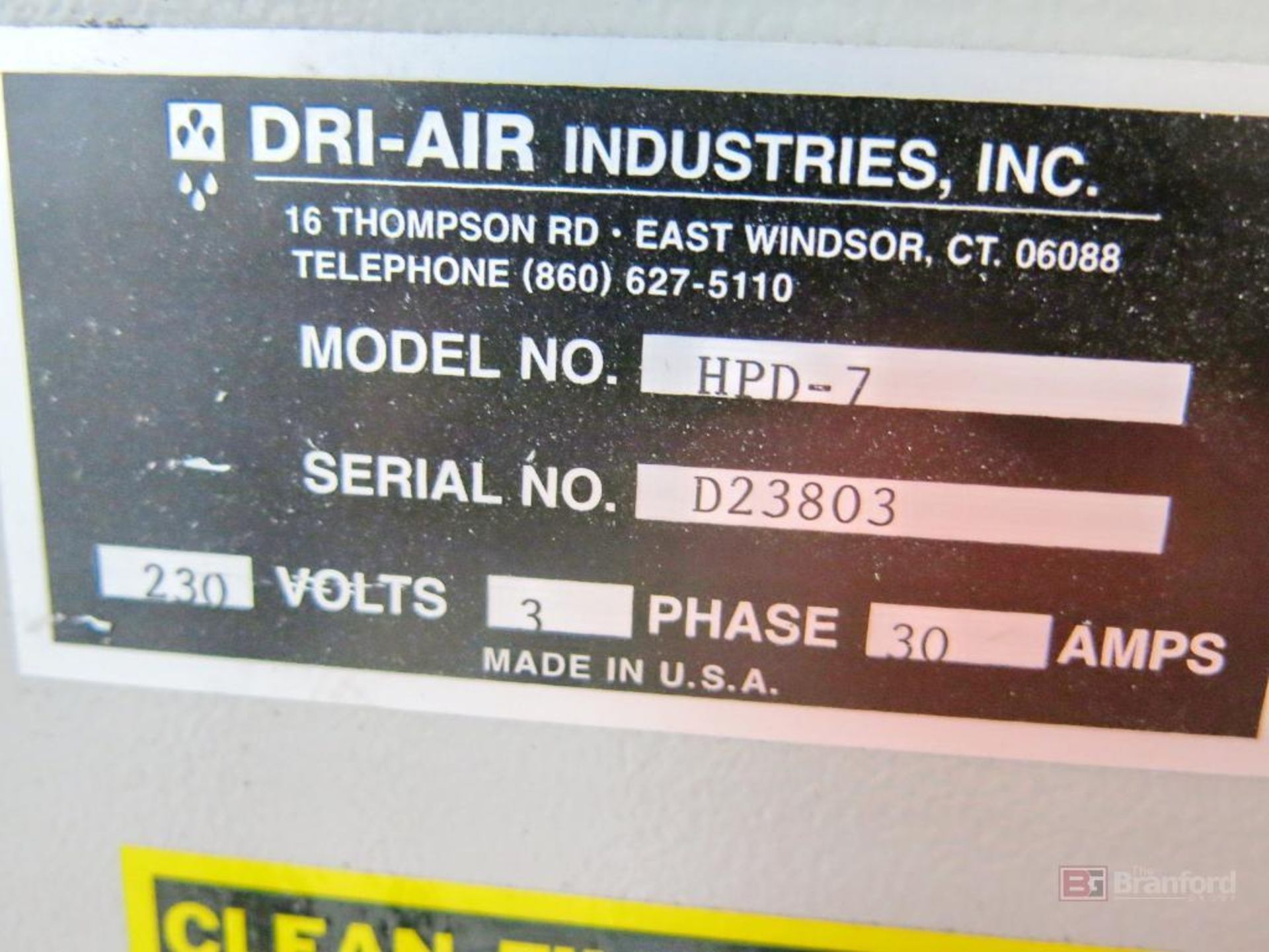 Dri-Air Model HPD-7 Material Air Dryer - Image 7 of 9