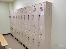 (45) Sections of One over One Employee Lockers