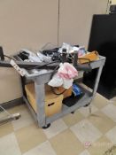 Cart w/ computer wires, network switches, etc.