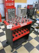 Huot Tool Scoot Tool Cart, w/ CAT 40 taper tool holders